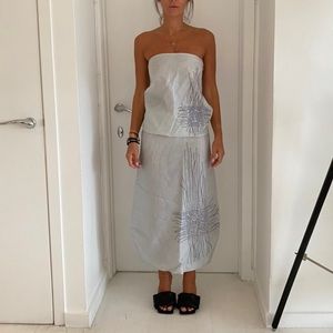 Lanvin Runway Baby Blue Pastel Silk